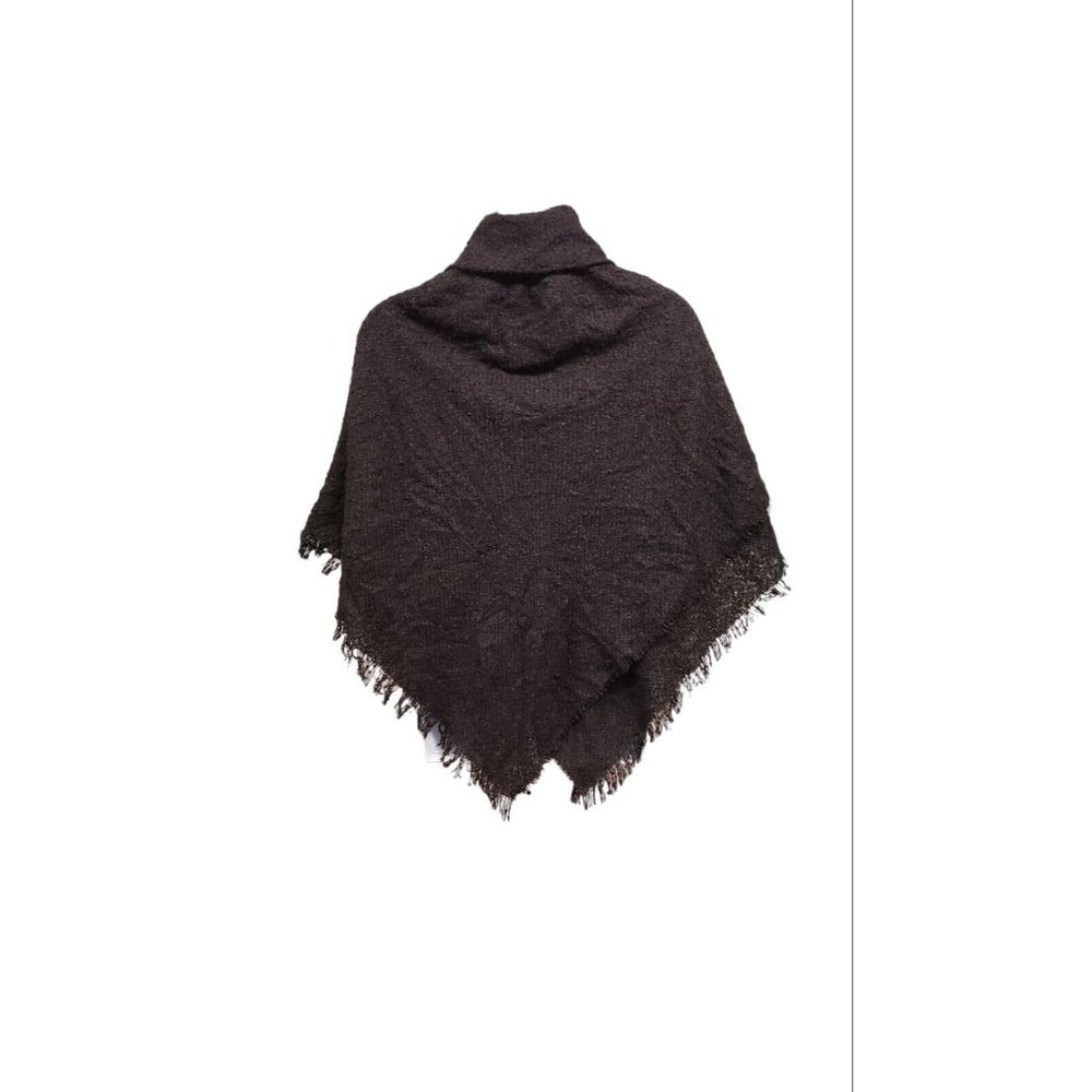 Modena Wrap Womens One Size Black Shawl Collar Poncho Toggle Button Clos… - Picture 2 of 6